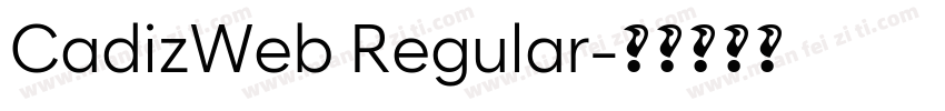 CadizWeb Regular字体转换